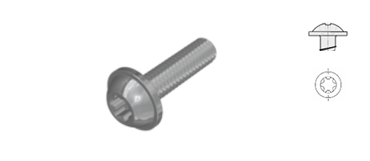Metric Machine Screws, Washer head with TX-drive, ISO 7380-2, STM38