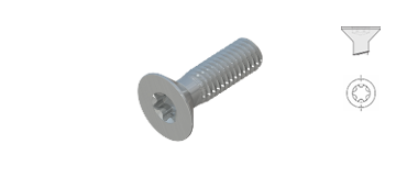 Metric Machine Screws, Flathead screw with six lobe, , STM 41